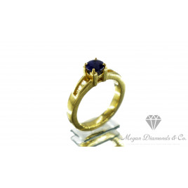 Yellow Gold Ring Ocean Poseidon