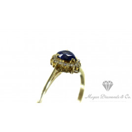 Yellow Gold Ring Sapphire Pear