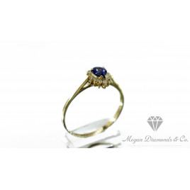 Yellow Gold Ring Sapphire Pear