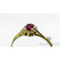 Yellow Gold Ring Ruby Shell