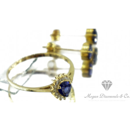 Yellow Gold Ring Ocean Shell SET