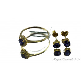 Yellow Gold Ring Ocean Shell SET