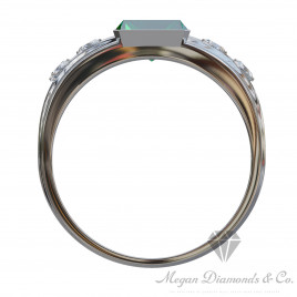 Emerald Modern Gentleman Ring