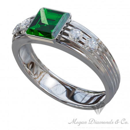 Emerald Modern Gentleman Ring