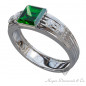 Emerald Modern Gentleman Ring