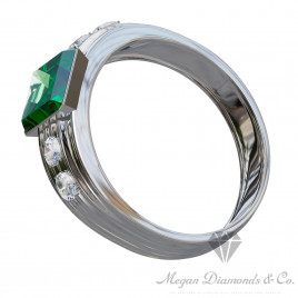 Emerald Modern Gentleman Ring