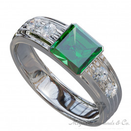 Emerald Modern Gentleman Ring