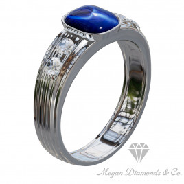 Star Sapphire Gentleman Ring