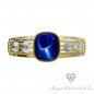 Star Sapphire Gentleman Ring Yellow Gold