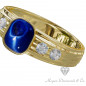 Star Sapphire Gentleman Ring Yellow Gold