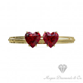 Two Hearts of Ruby Ring