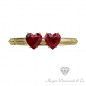 Two Hearts of Ruby Ring