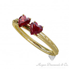 Two Hearts of Ruby Ring