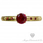 4 Stars Ruby Ring
