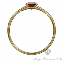 4 Stars Ruby Ring