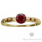 4 Stars Ruby Ring