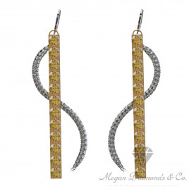 Spirals Yellow Sapphire Earrings