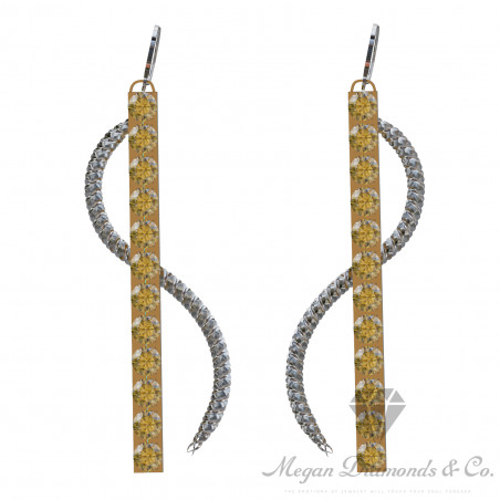 Spirals Yellow Sapphire Earrings