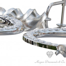 RoundSpiral White Sapphire Earrings