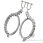 RoundSpiral White Sapphire Earrings