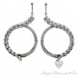 RoundSpiral White Sapphire Earrings