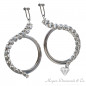 RoundSpiral White Sapphire Earrings