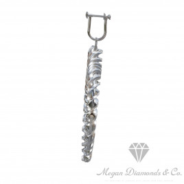 RoundSpiral White Sapphire Earrings