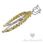 RoundSpiral White Sapphire Combined Gold Yellow - White Earrings
