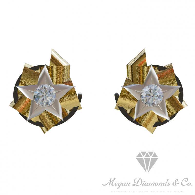 Diamond Start Combined Earrings