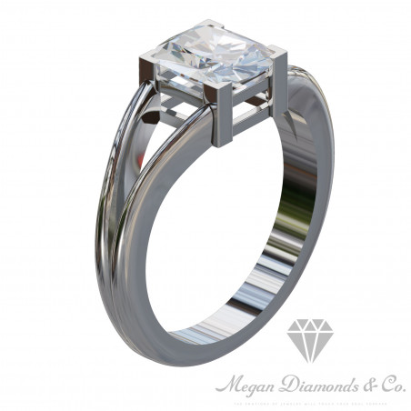 Square Face Diamond Ring