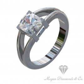 Square Face Diamond Ring