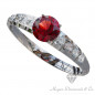 Ruby Ring with 8 diamonds