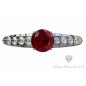 Ruby Ring with 8 diamonds