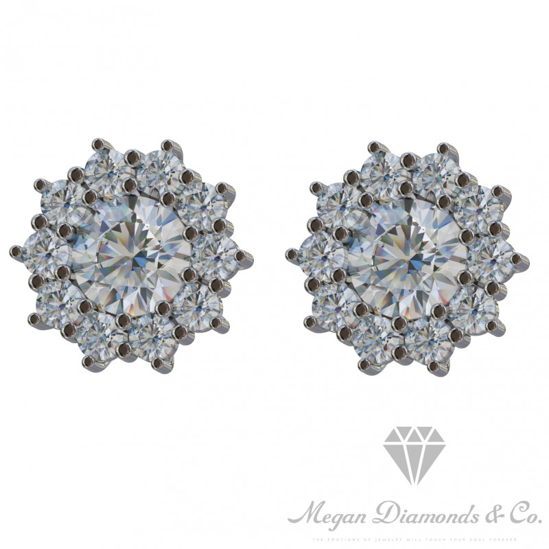 Diamonds Flower Earrings