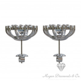 Diamonds Flower Earrings