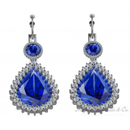 Unique Sapphires Earrings with Diamonds